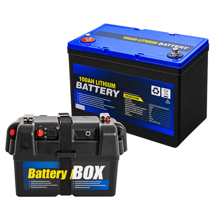 12V 100Ah Lithium Battery & Battery Box Bundle